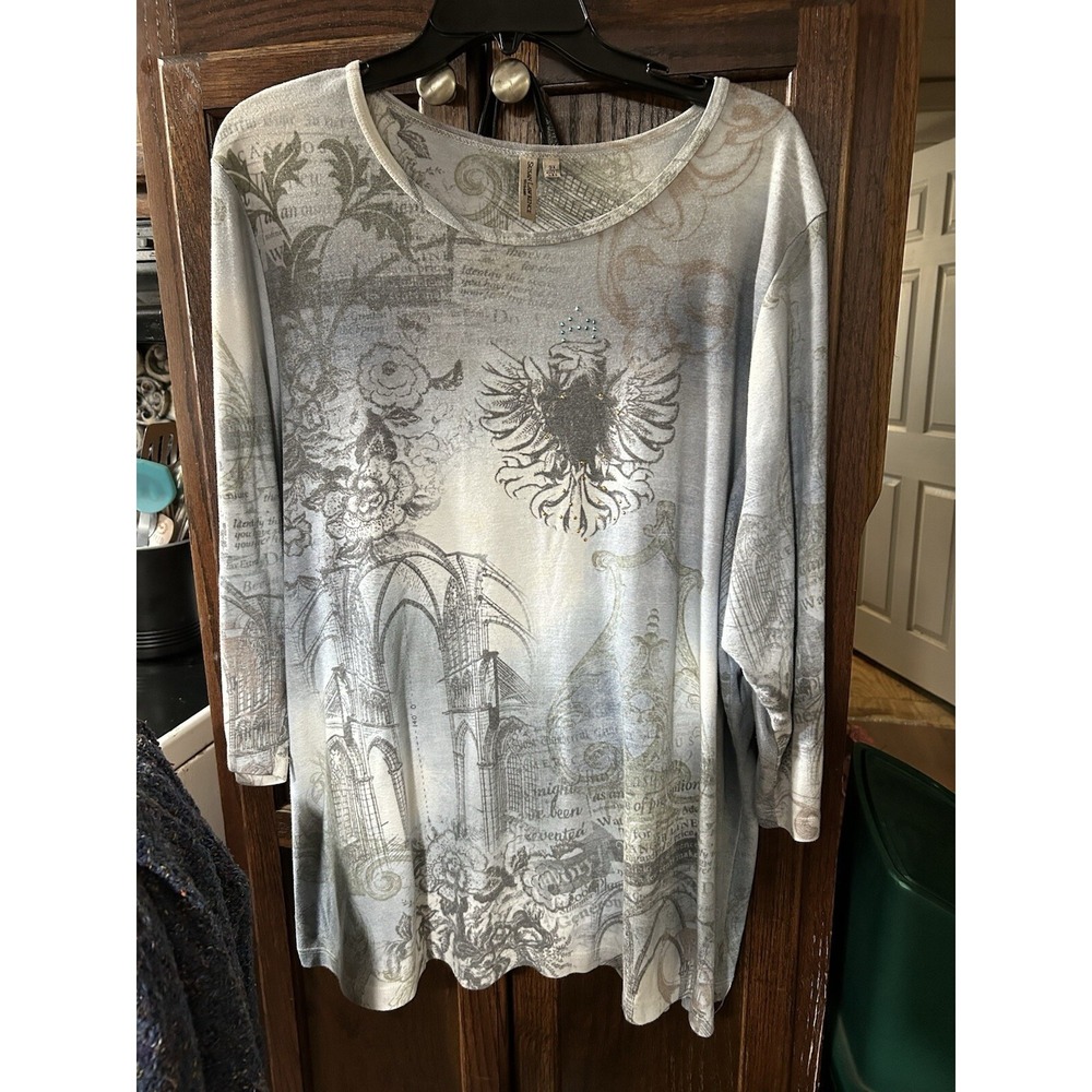 Knit Top‎ By Susan Lawrence Woman Size 3XL Beige